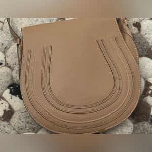 Authentic Chloe Marcie Tan Saddle Bag.